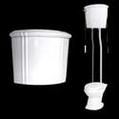 Round White Vitreous China Ceramic High Tank Toilet Round White L-pipe
